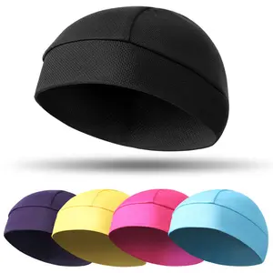 Wholesale Sports Breathable Helmet Liner Skull Caps Sweat Wicking Cap Running Hats Cycling Skull Caps for Men and Women