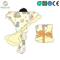 Couverture portable double face Babylovey en bambou, chaude et anti-rides, pour l'été, literie de crèche, avec motif et taille personnalisés