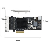 Tarjeta de Red LAN PoE Interna Industrial de Alto Rendimiento con 4 Puertos PCIe, Intel I350, 10/100/1000Mbps, Gigabit Ethernet, para Servidor