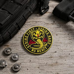 Ready to Ship Pvc Patch Snake Dojo Strike First Strike Hard Morale Badge 3D Soft Rubber Customizable - Product Image 2