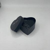 Prix de gros personnalisé de luxe saint-valentin noir vide amour coeur en forme de fleur dure boîte en gros