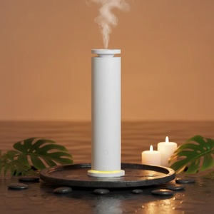 Luxury <b>Portable</b> Waterless Home Fragrance Tower Aroma <b>Diffuser</b> with Remote Control and Elegant Light for Gift Sets and Presents - Product Image 1