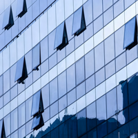 Mur-rideau en verre intégral à cadre dissimulé Meidoor, remplacement pour bâtiment commercial avec verre feuilleté à faible émissivité