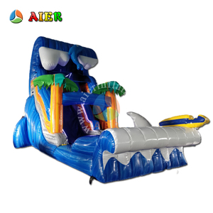 Tobogán Acuático Inflable Shark Surf Skateboard con Pista, Calidad Comercial para Niños, Carnavales, <span class=keywords><strong>Alquiler</strong></span> para Fiestas y Parques <span class=keywords><strong>de</strong></span> Diversiones - Product Image 1