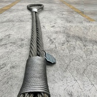 Élingues de levage en câble métallique à œillets, sans fin, à sertir, en alliage, câble d'acier rond peint