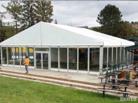 Tenda Luar Ruangan Anti Air Berbahan Aluminium Alloy Kekuatan Tinggi dengan Kaca Ganda dan Membran PVC, Perlindungan UV, untuk Semua Musim, Cocok untuk Pameran
