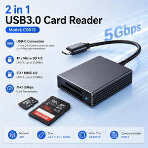 Lecteur de carte UHS-II <span class=keywords><strong>SD</strong></span> 4.0 Type C 312 Mo/s Haute Vitesse Portable 2 en 1 Adaptateur de lecteur de carte mémoire <span class=keywords><strong>Micro</strong></span> <span class=keywords><strong>SD</strong></span> TF avec câble pour PC - Product Image 5