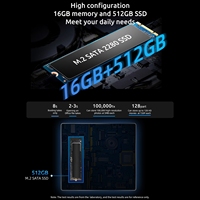 Mini PC BMAX B4 Plus Win 11, 16 Go de RAM, 512 Go de SSD, ordinateur de bureau miniature portable, prix d'usine