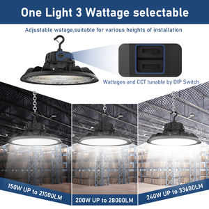 Highbay Lights Us Stock 240W 200W 150 Watt High Bay Luces Led Iluminación comercial Almacén Taller Fábrica Ufo Lámpara Led - Product Image 3