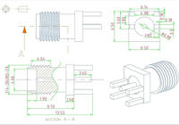 Conector SMA de Latón Chapado en Oro, Conector Coaxial RF SMA-KE Hembra, Conector de Montaje en Borde de PCB, Adaptador de Soldadura