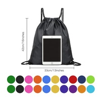 Sacs à Dos d'École pour Enfants Pliables et Multicolores avec Impression Personnalisée, Sacs de Sport d'Extérieur à Cordon en Polyester 210D pour Marathon