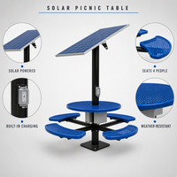 Banc de jardin intelligent extérieur en acier inoxydable étanche IP65 avec haut-parleur Bluetooth personnalisé et chargeur sans fil pour parc public