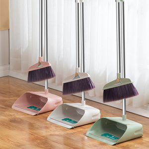 Ensemble de nettoyage intérieur/extérieur en acier inoxydable de bonne qualité, <span class=keywords><strong>balai</strong></span> <span class=keywords><strong>et</strong></span> pelle en plastique bon marché, articles ménagers - Product Image 2