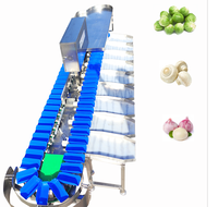 Fabrieks prijs automatische fruit- en groentesorteer-, -gradeer-, -was- en -weegmachine, capaciteit 160-280 stuks/min, vermogen 750W, sorteerstanden