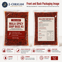 Base de soupe épicée Mala 500g, style Sichuan, assaisonnement pour hotpot de Chongqing, pour restaurants et services de restauration, marque privée OEM, 12 mois, 24