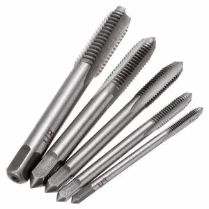 HSS Machine Screw Thread Metric Plug Tap Screw Taps M3 M4 M5 M6 M8 Set Spiral Point Straight Fluted Screw Thread Tap Drill