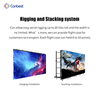 Écran LED d'affichage extérieur Canbest série RV 500x1000mm P2.6 P3.91, location extérieure, 4 x 6 mètres, mur vidéo LED pour club sportif