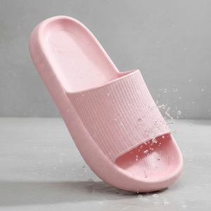 Ciabatte da donna Pillow Shower Indoor Slides con suola spessa, antiscivolo, leggere, facili da pulire, a punta aperta - Product Image 3
