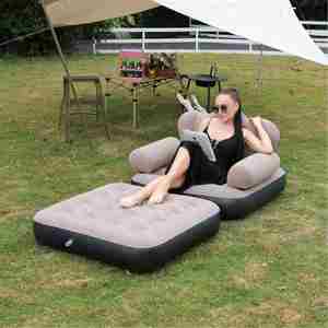 New Portable Dual-purpose Inflatable <b>Sofa</b> <b>Bed</b> with Thickened PVC Five in One <b>Sofa</b> <b>Bed</b> Suitable for Camping Outdoor Furniture - Product Image 2