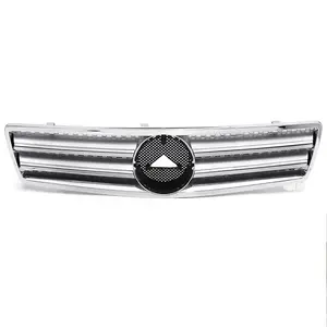 1990-02 2 Fin Front Hood Sport Silver Grill Grille for Mercedes W129 SL320 SL500
