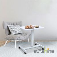 Bureau réglable à levage pneumatique, support d'écran mobile confortable pour le travail au bureau ou médical, table assis-debout pour ordinateur