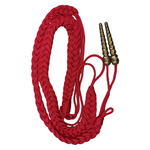 High Quality Customizable Polyester Shoulder <b>Cord</b> Factory Wholesale Metallic <b>Cord</b> Solid Color Braided Rope - Product Image 2