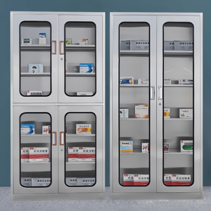 ארון תרופות וקבצים מודרני מפלדת אל-חלד 304 - אחסון נעול לשימוש במרפאה, בית חולים ורוקחות - Product Image 2