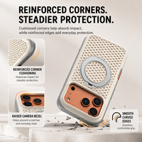 Coque de téléphone de luxe ventilée en TPU+PC avec anneau support, protection antichute, dos respirant et pare-chocs antichoc pour plusieurs modèles