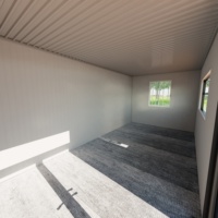 Maisons conteneurs 20 pieds en bois préfabriquées, conteneurs démontables pour bureau, hôtel, kiosque, appartement, abri de voiture, boutique, salle de bain