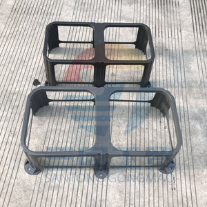 Marcos de plástico para contenedores de basura sanitarios de 30L y 50L, rectangulares, extraíbles, para exteriores, con soporte para clasificación de residuos. - Product Image 1