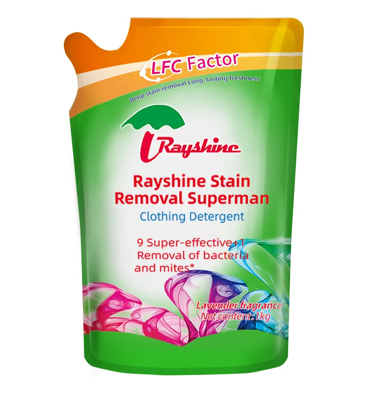 Rayshine Formula personalizzata detersivo liquido per tessuto di seta di cotone lavanderia lavanda profumo di rimozione delle macchie di pulizia eco-friendly