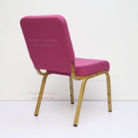 Chaise de banquet de meubles de restaurant bon marché rouge violet empilable confortable d'usine en gros pour l'église