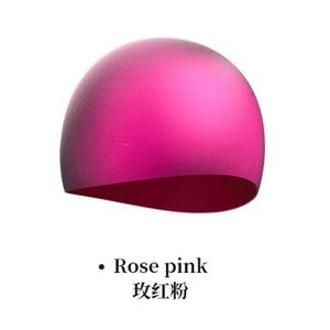 KND Bonnet de bain en silicone pour enfants, rose, casque en acier souple 3D pour l'entraînement à la natation et les sports nautiques - Product Image 1