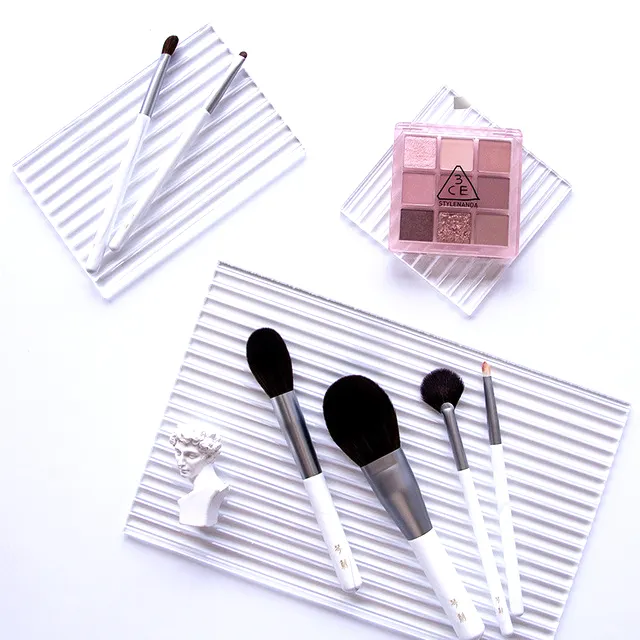 Acrylic Transparent Board Texture Simple Cosmetics Nail Art Shooting Props Posing Striped Water Ripple Background Board
