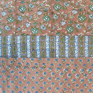 Tela de Algodón Puro Premium de Jaipur con Estampado Artesanal, Combinación Floral de Enredaderas Jaal y Textil con Pequeños Motivos Booti - Product Image 2