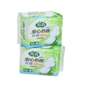 Serviette hygiénique de nuit pour femmes, épaisse, taille Extra-longue, 320mm, tampon sanitaire, usine en chine,