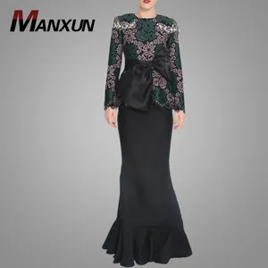 Fashion Design Lace Baju Kurung Elegant Hot Sell Pakistan Traditional Clothing Long Sleeve Fashion Baju Kebaya In Malaysia