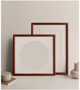 Family Decoration Qianmu Modern Customized Shape Wood Foldable Vertical Wall <strong>Mount</strong> 2-color Silk Screen Printed <strong>Photo</strong> <strong>Frame</strong> - Product Image 3