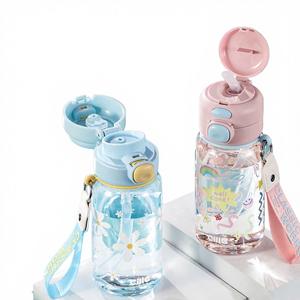 Gourde portable mignonne pour enfants, garçons et filles, étudiants, de haute qualité, pour l'été, avec paille - Product Image 1