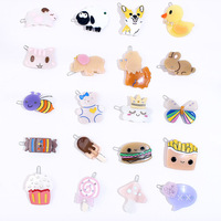 CANYUAN Mini pinces à cheveux en acétate, motif canard jaune mignon, avec strass, double couture, style euro-américain, unisexe