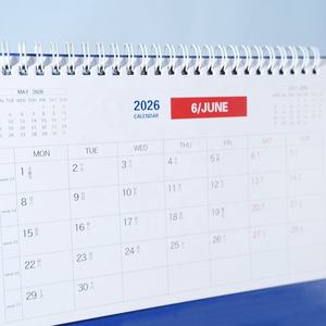 Настольный календарь на 2024 год с индивидуальным дизайном, бумага с покрытием для флип-календаря, CMYK, спиральный переплет, для офиса - Product Image 6