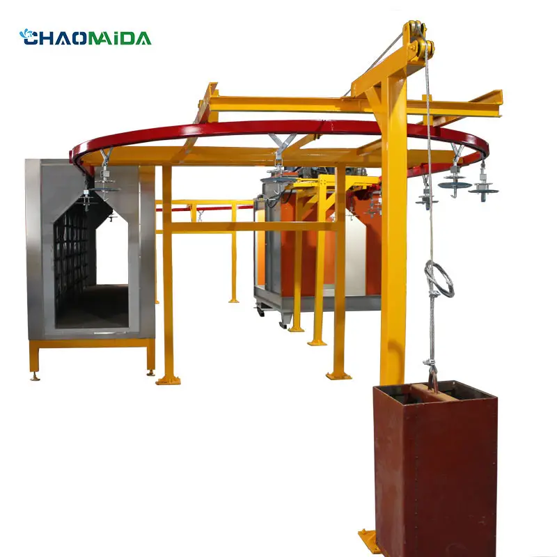 Fluidized bed Powder Dip Coating Machine Plastic Dipping Line for Exterior Metal Fence