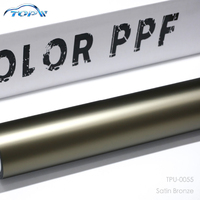 Film de protection de peinture (PPF) couleur TPU TopW 500+ couleurs, auto-réparant, haute brillance, garantie 10 ans