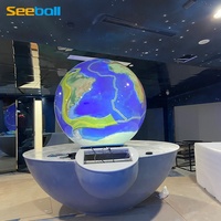 Système d'écran sphérique interactif à induction infrarouge Seeball 100 cm, projecteur 7500 lumens pour l'éducation numérique, l'astronomie et l'histoire