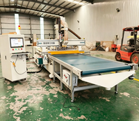 Línea de Producción de Muebles de Panel Automática con Router CNC para Trabajar la Madera, con Plataforma de Alimentación Automática
