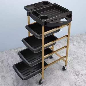 Carrito de herramientas para peluquería, soporte especial para herramientas de peluquería, almacenamiento multifuncional para salón de belleza - Product Image 2