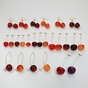 Vente chaude Rouge Cerise Mode Boucles D'oreilles Fête De Mariage Premium Cadeaux Mignon Fruit Cerise Boucles D'oreilles Charme Bijoux pour Femmes - Product Image 4