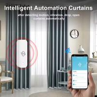 חיישן רטט tuya wifi צבעוני לבן או שחור יכול להיות אופציונלי תמיכה וילונות אוטומציה חכמה וילונות רגישות מתכווננת