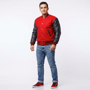Plus Size Men's High Street Varsity Baseball Winter Jacket-100% Cotton Fabric Stand Collar Quick Dry <b>Covered</b> <b>Button</b> Closure - Product Image 1
