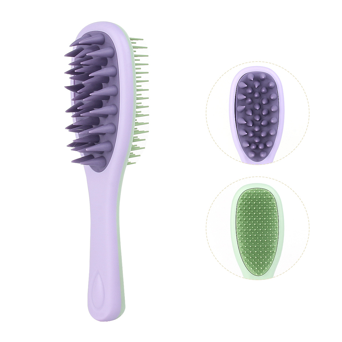 Purple+green handle purple+green teeth